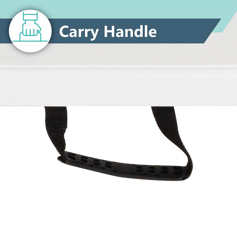 White 6-Foot Rectangular Folding Table with Black Legs