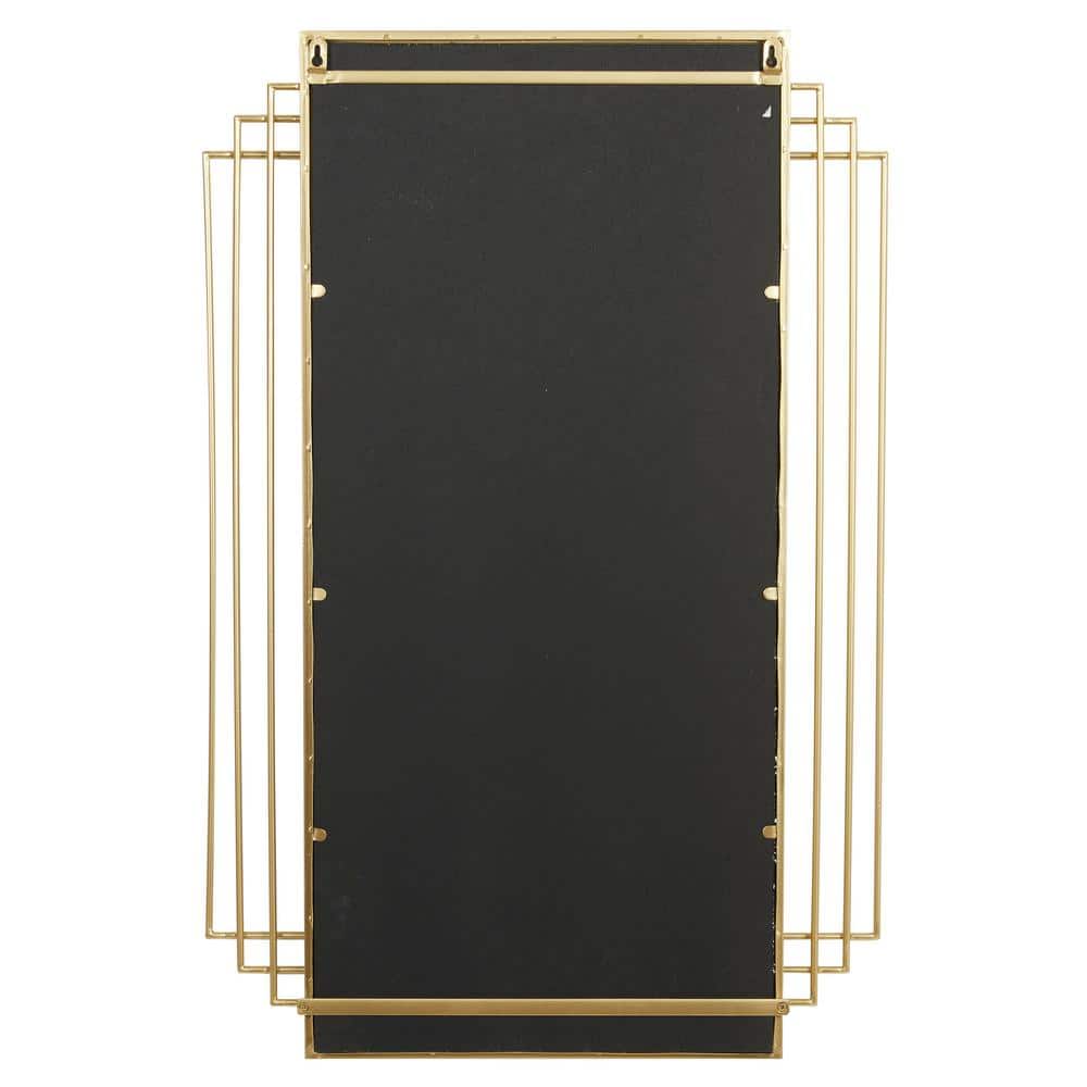 Elegant Rectangular Wood and Gold Dresser Wall Mirror 24" x 36"