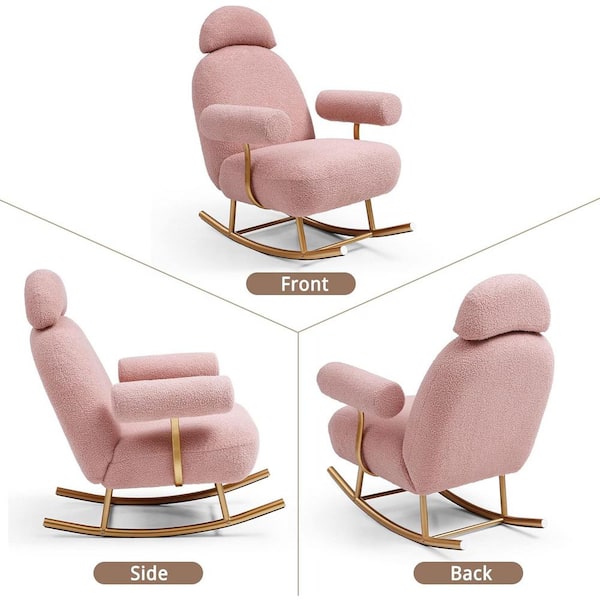 Rocker Chair Gzxs High Back Rocking Chair With Side Pocket, Modern