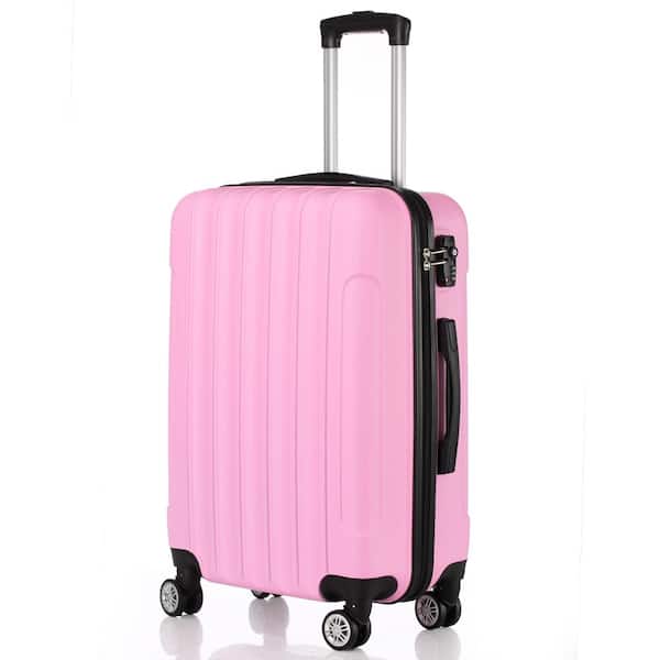 Karl home 3-Piece Pink Traveling Spinner Luggage Set 302992573785 - The  Home Depot