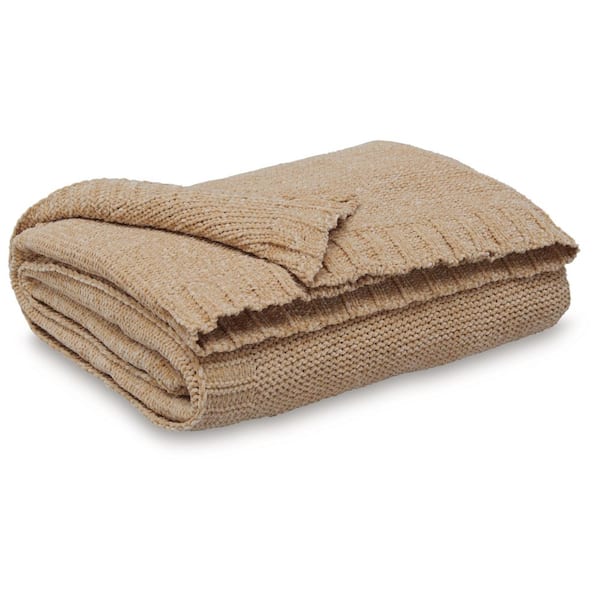 Anawood Gold Polyester Throw Blanket