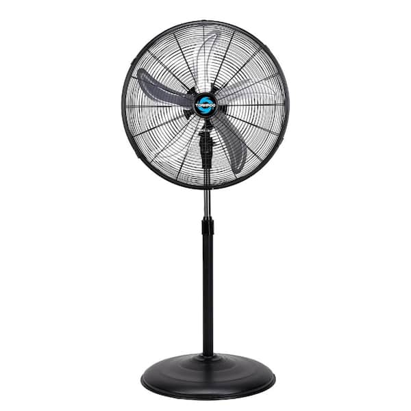 Adrinfly High Velocity Metal Oscillating Pedestal Fan Commercial, Industrial Use 3 Speed 20 in. Black