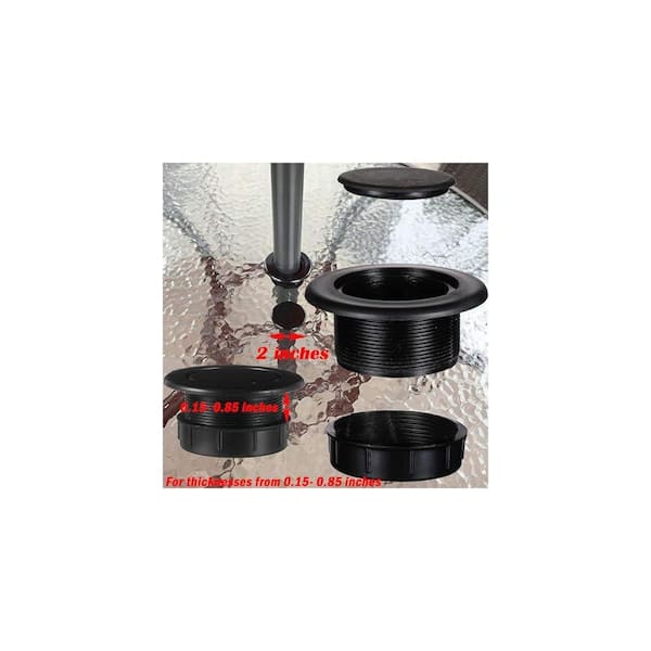 SenQWFa 2 Inch Patio Table Umbrella Hole Ring Plug Cap Set Outdoor Parasol Table Hole Cover Insert Pole Stabilizer Black SenQWFa 2 Inch Patio Table Umbrella Hole Ring Plug Cap Set Outdoor Parasol Table Hole Cover Insert Pole Stabilizer Black