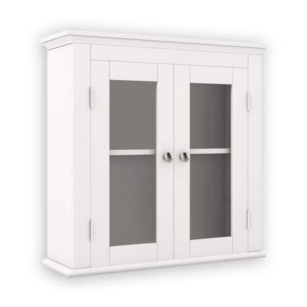 WELLFOR 20-in x 6.5-in White Bathroom Wall Cabinet