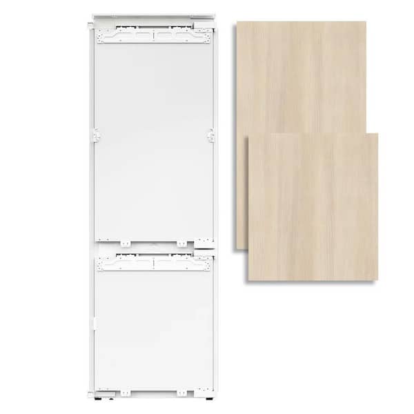22 in. 10.9 cu. ft. Built-in Panel Ready Freezerless Refrigerator Counter Depth in White Humidity Control Glass Shelves
