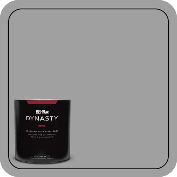 BEHR DYNASTY 1 qt. #PPU26-06 Elemental Gray Matte Interior Stain-Blocking Paint and Primer