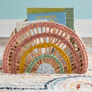 Rainbow Wicker Storage Basket