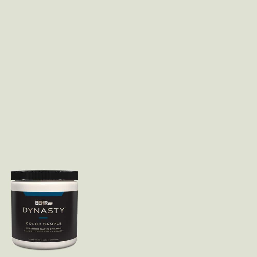 BEHR DYNASTY 8 oz. #S380-1 Moss Mist Satin Enamel Stain-Blocking