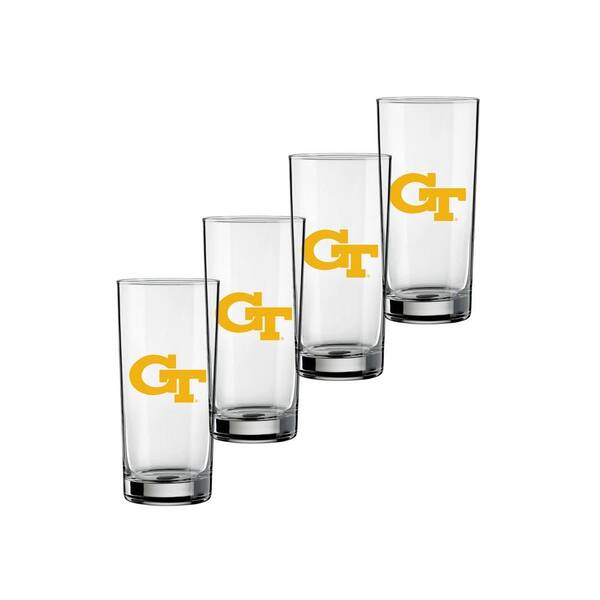 Kraftware Georgia Tech 16 oz. Tall Beverage Glass (Set of 4)