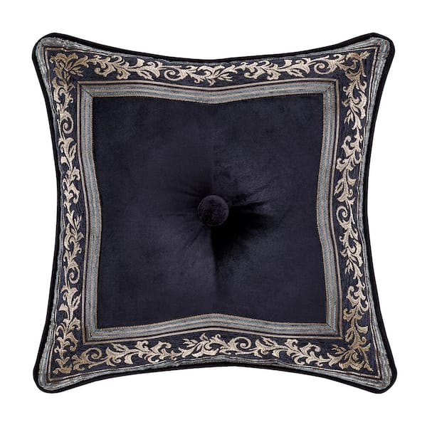 Manila Indigo Polyester 18" x 18" Square Decorative Throw Pillow 18X18"