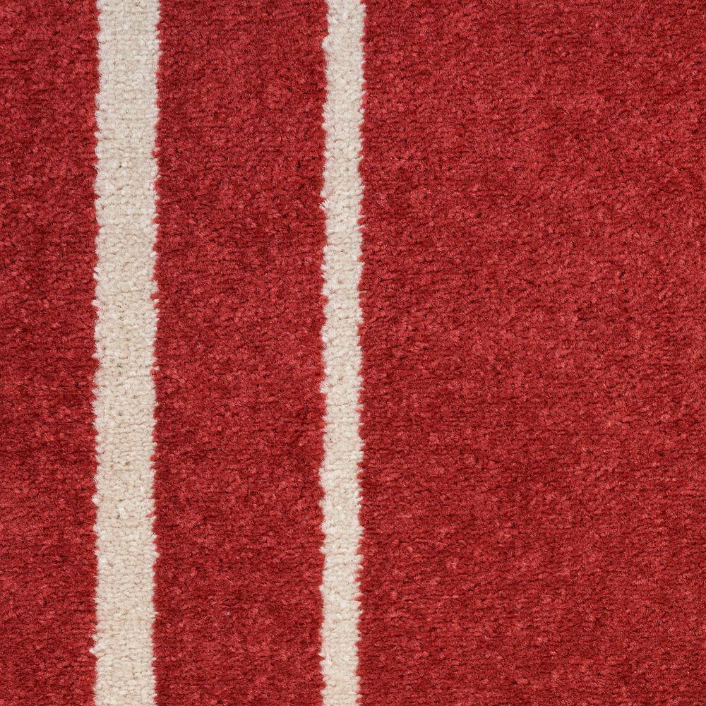 Brick and Ivory Reversible Synthetic Indoor/Outdoor Area Rug 5' x 7'