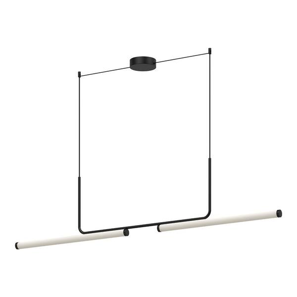 KUZCO Vesper 73 in. 1 Light 43-Watt Black Integrated LED Pendant Light