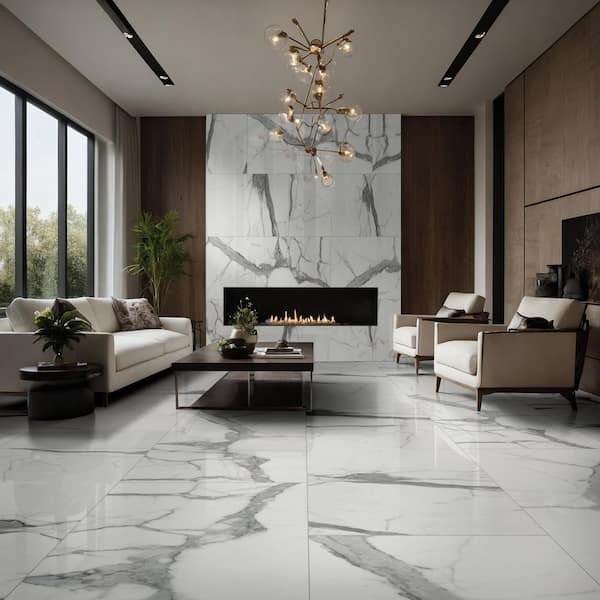 MSI Tavish Laced 32 in. x 64 in. Polished Porcelain Marble Look