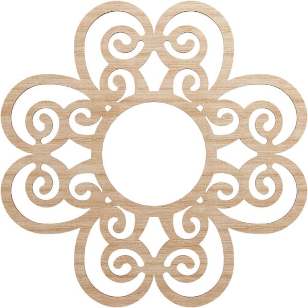 Ekena Millwork 0.25 in. x 7.5 in. x 22 in. Wood Medallion Moulding