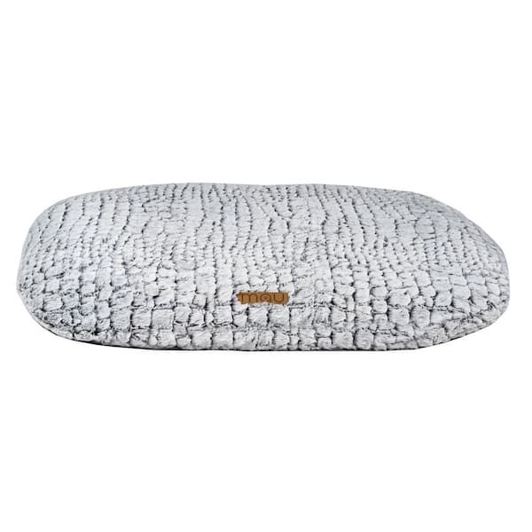 MAU LIFESTYLE Croc Oval Small/Medium Light Gray Dog Bed