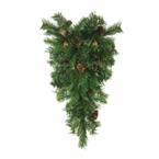 42 in. Unlit Dakota Red Pine Artificial Christmas Teardrop Swag with Pine Cones