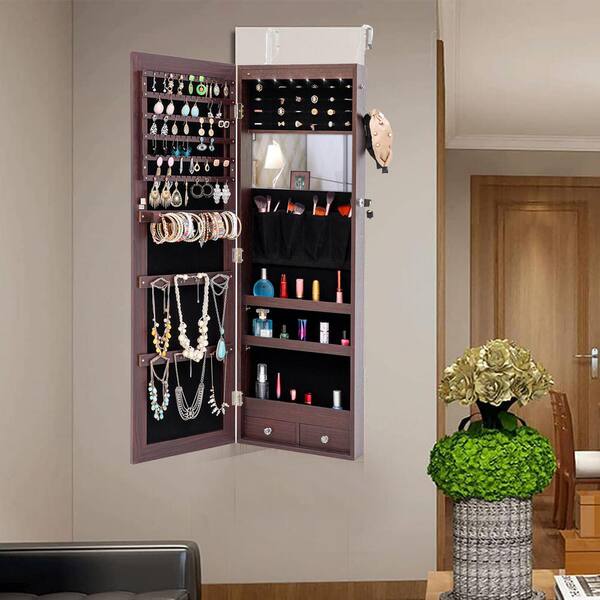 Jewelry Organizer Oak Jewelry Armoire Clearance Over The Door