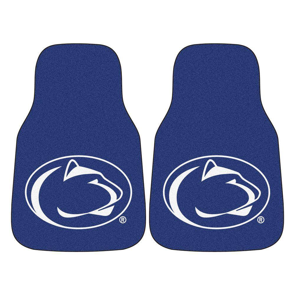 FANMATS Penn State University 18 in. x 27 in. 2-Piece Carpeted Car Mat ...