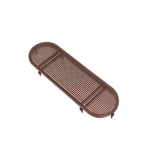 Master Flow 4 in. x 12 in. Oval White UV Resistant Resin Soffit Vent ...