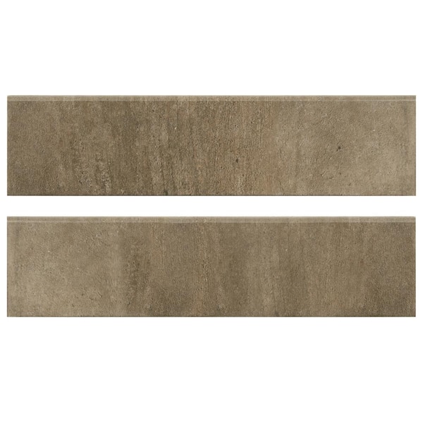 MSI Metropolis Taupe Bullnose 3 in. x 24 in. Matte Porcelain Wall