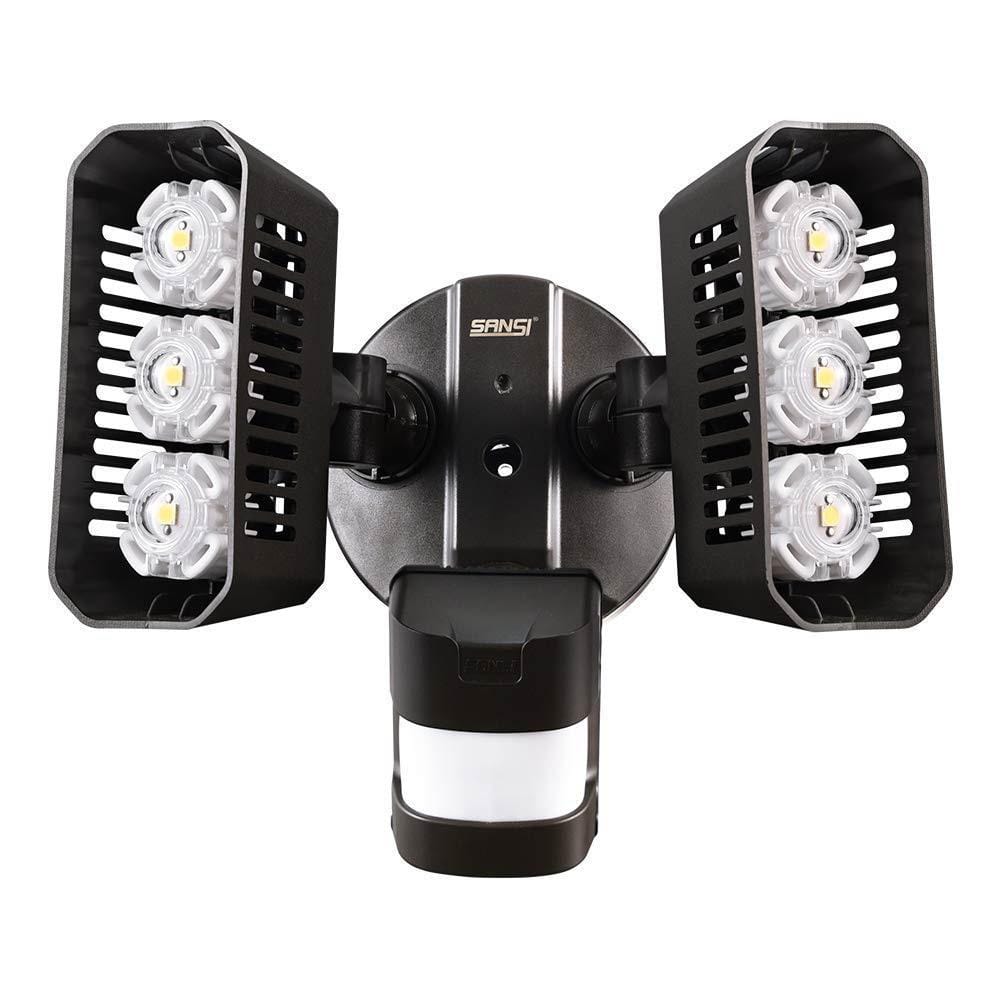 SANSI Dusk to Dawn LED Outdoor Floodlight Motion Sensor Security Light 27W Black