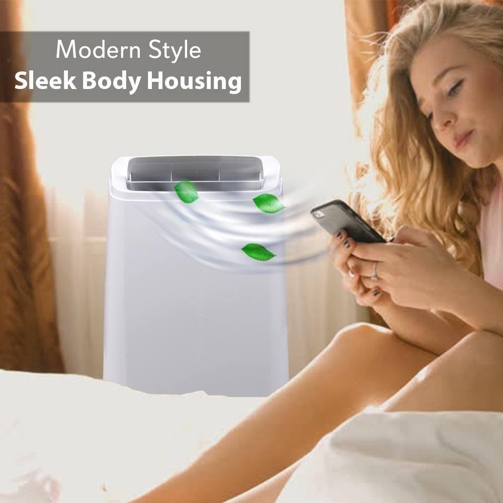 SereneLife 12,000 BTU White Portable Air Conditioner with Remote