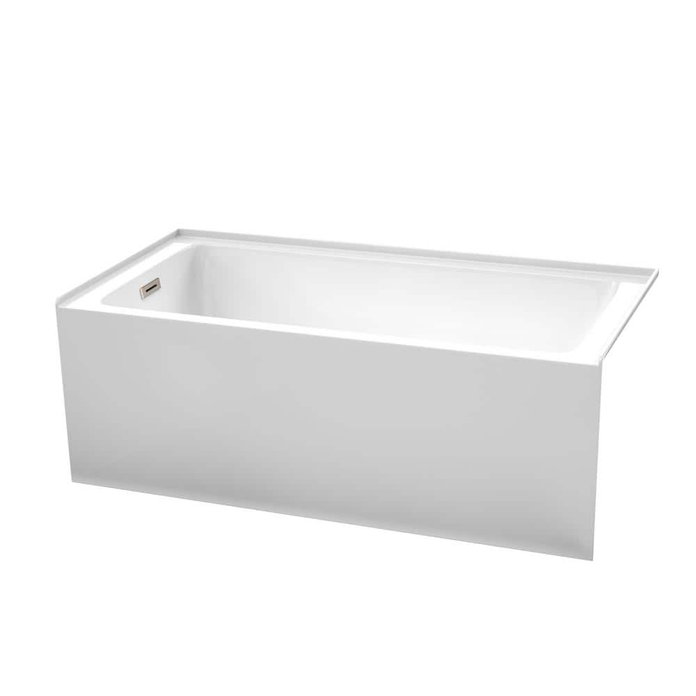 Wyndham Collection Grayley 60 in. L x 30 in. W Acrylic Left Hand Drain