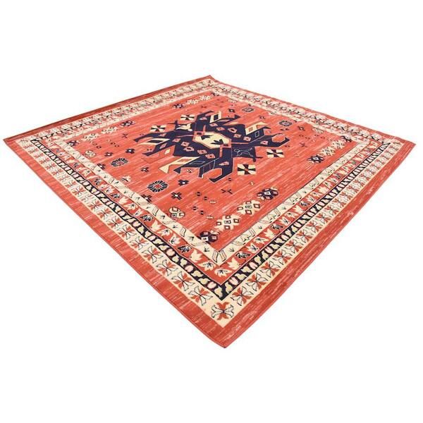 Taftan Oasis Terracotta 8' 0 x 8' 0 Square Rug