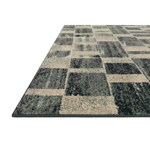 Bowery Storm/Sand 5 ft. 5 in. x 7 ft. 6 in. Contemporary Geometric Area Rug