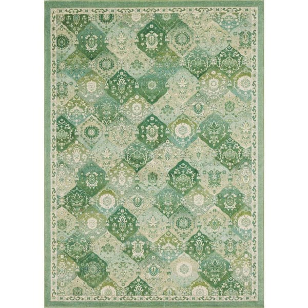 Unique Loom Penrose Blake Green 10 ft. x 14 ft. Area Rug