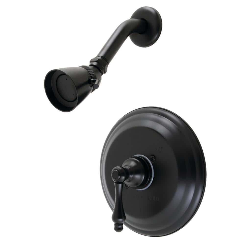 Restoration Single Handle 1-Spray Shower Faucet 1.8 GPM with Pressure Balance in Matte Black price history on PriceWatchPro