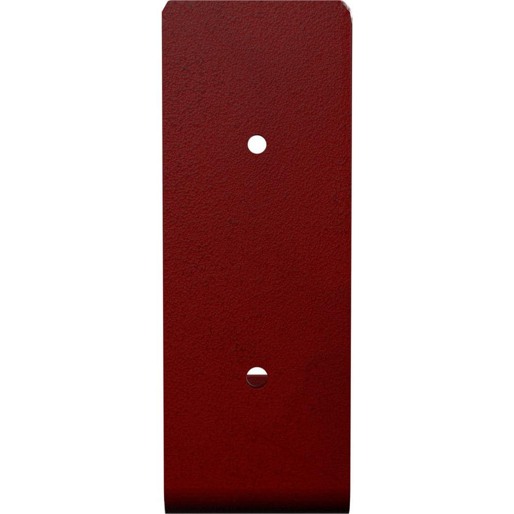 Hammered Bright Red Steel Shelf Bracket, 2"W x 6"D x 5.5"H