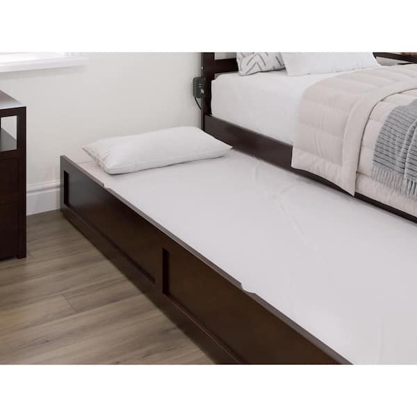 AFI Espresso Dark Brown Twin XL Size (38 3/4 In. Wide, 79 1/4 in. Depth, 10 1/4 in. Height) Roll Out Under Trundle Bed