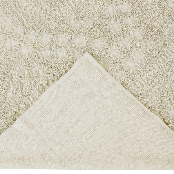 Better Trends Rio Collection in Floral Design White King 100% Cotton Tufted Chenille Coverlet - image 3