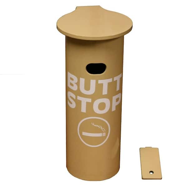 Paris 96 cu. in. Tan Side Mounted Ash Receptacle