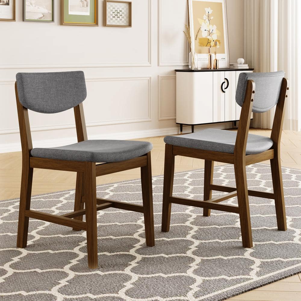 Walnut Upholstered Accent Chair Dining Chair 4 of Chairs Included
