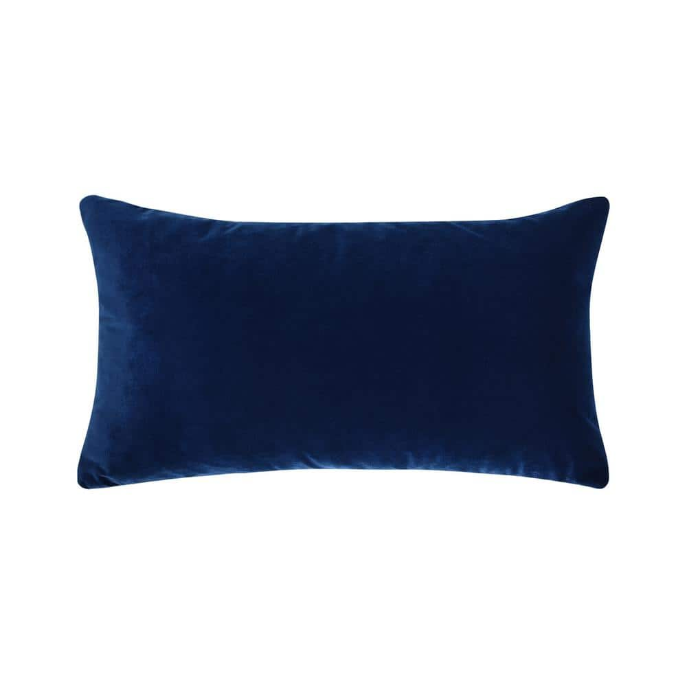 Marley Forrest Sterling Blue Solid Polyester 5 in. x 22 in. Throw Pillow