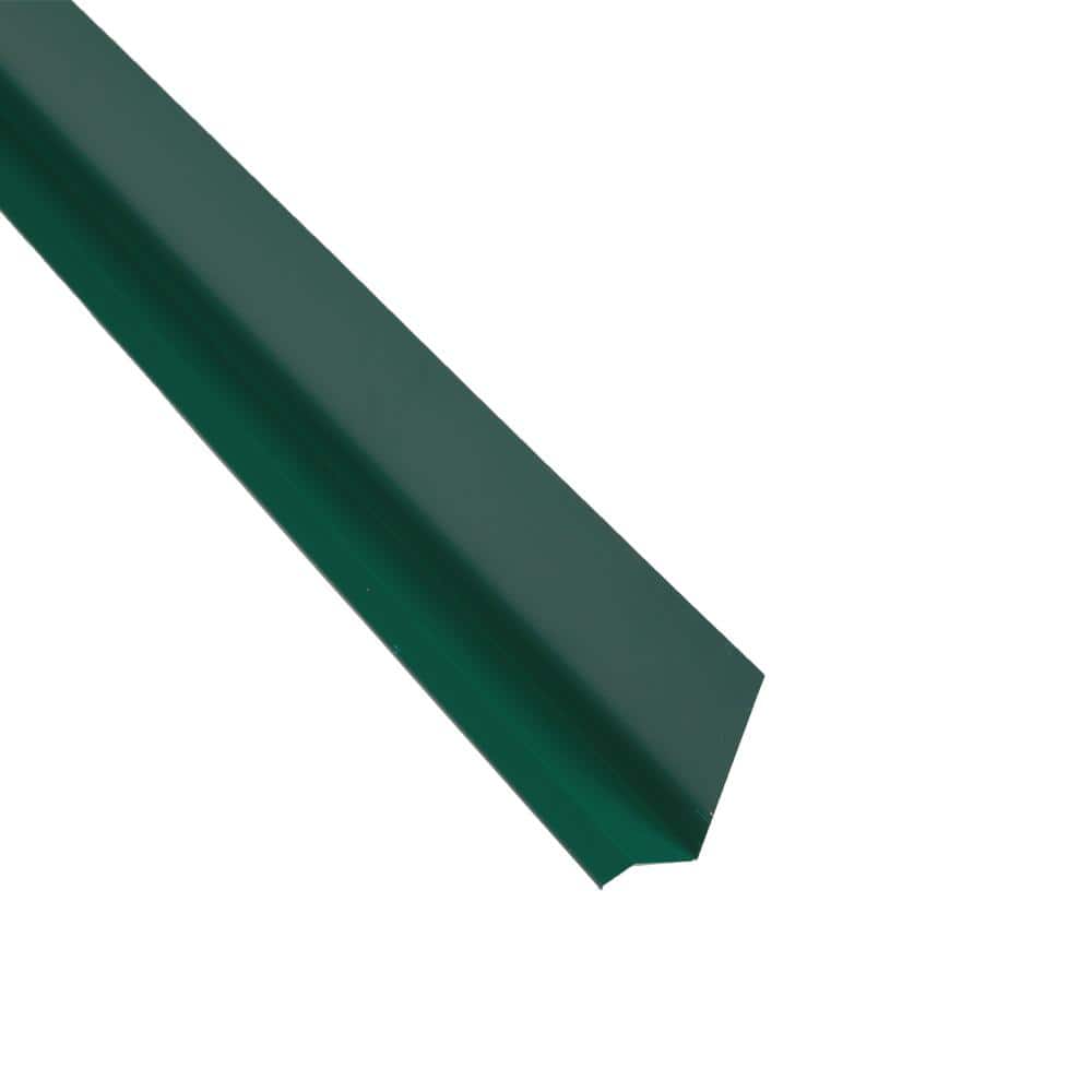 Metal Sales 1.25 in. x 10.5 ft. Forest Green Steel Drip Edge Cap
