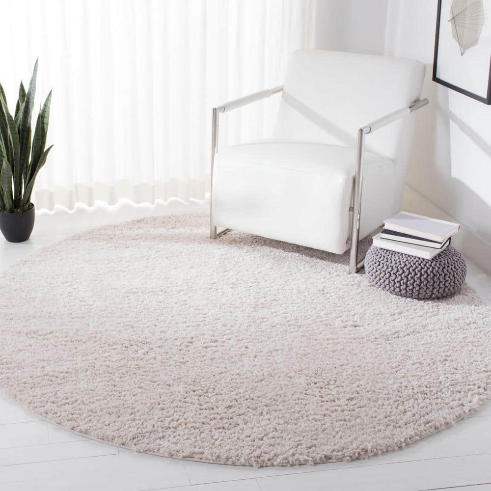 August Shag 10 ft. x 10 ft. Round Beige Solid Color Area Rug price history on PriceWatchPro