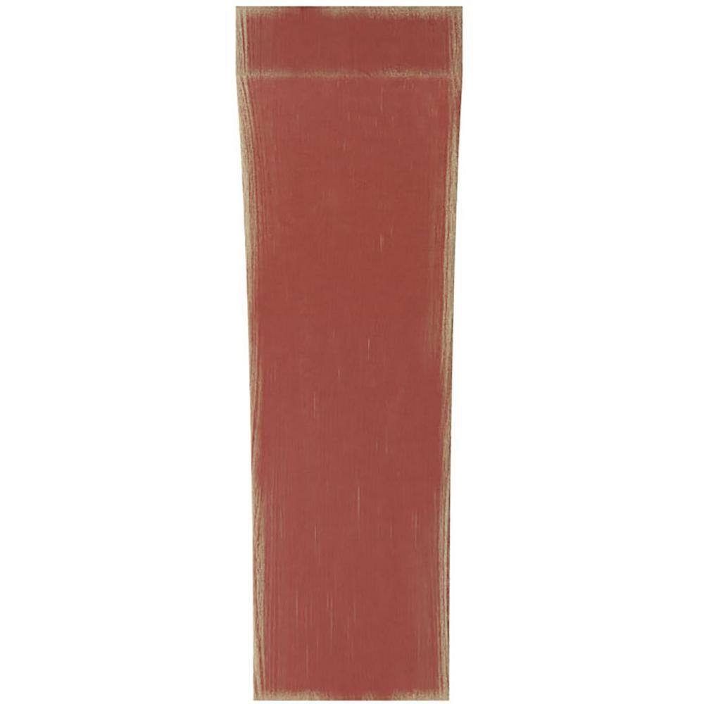 Salvage Red Rubberwood Vintage Decor Corbel, 10" H x 3" W x 6.5" D