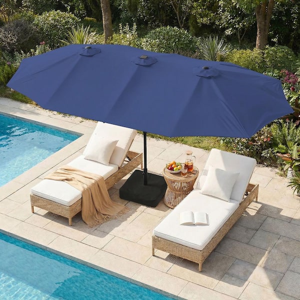 4 foot wide patio umbrella PURPLE LEAF 10x12ft Wind Resistant Patio Umbrella with Aluminum Rib, Rectangular Outdoor Cantilever Umbrella, Grey main image 1