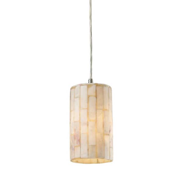 Titan Lighting Piedra 1-Light Satin Nickel Ceiling Pendant