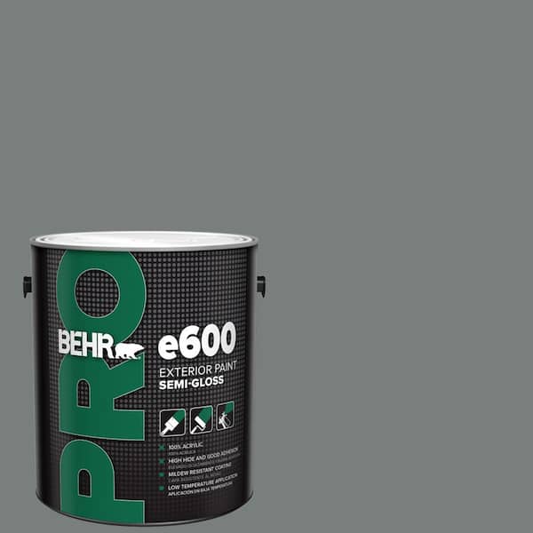 BEHR PRO 1 gal. #PPU25-18 Shutter Gray Semi-Gloss Acrylic Exterior Paint