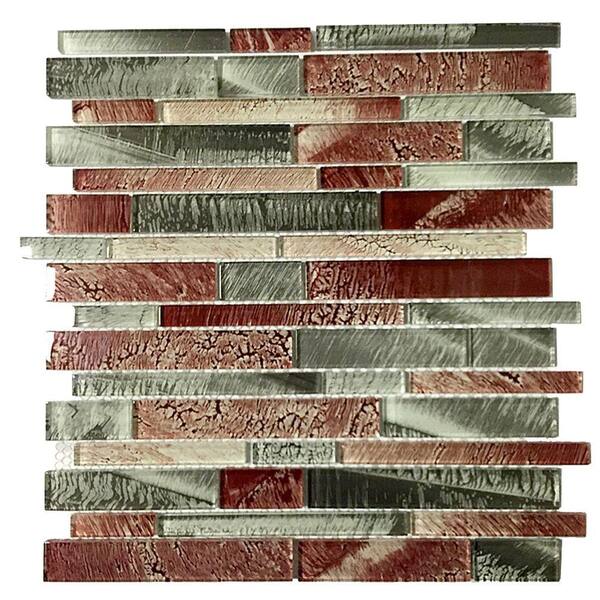 Instant Mosaic Upscale Designs Mesh-Mounted Glass Wall Tile - 3 in. x 6 in. Tile Sample