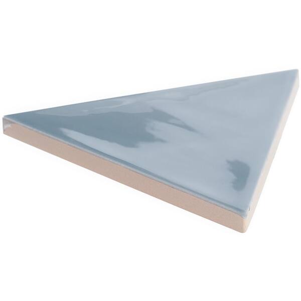 Ivy Hill Tile Siene Triangle Steel Blue 5 in x 4 in Ceramic