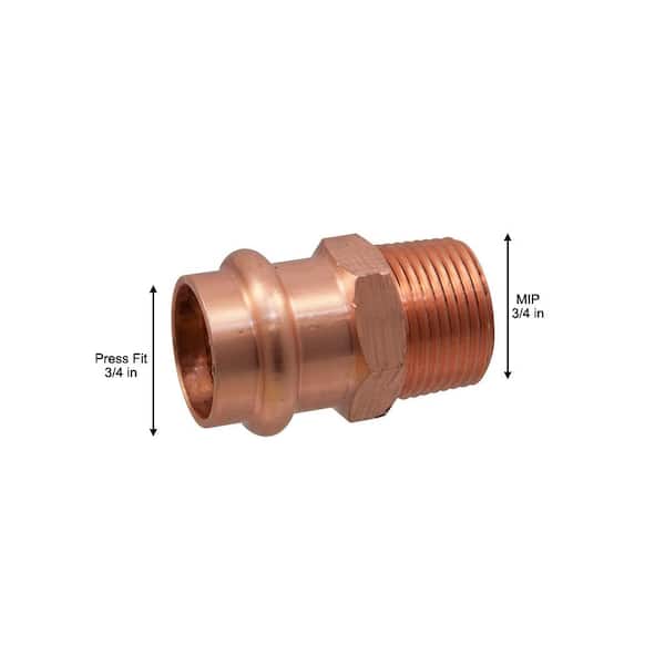 NIBCO 3/4 in. Copper Press x MIP Pressure Male Adapter PC60434