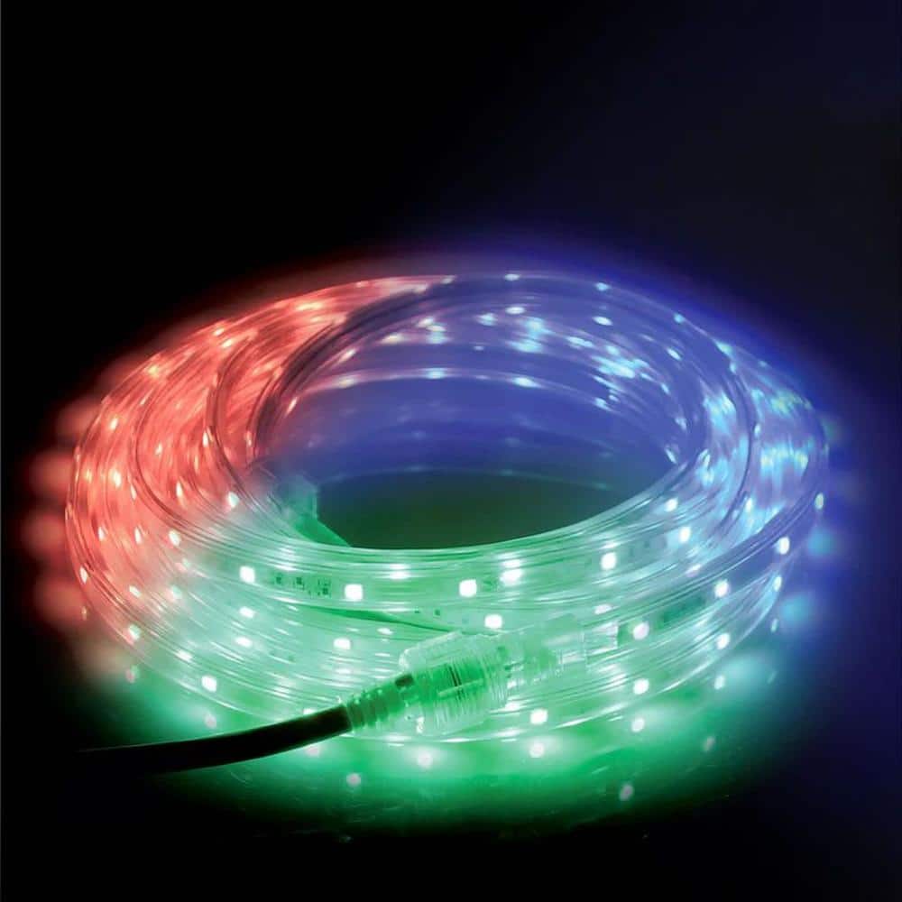 16ft Color-Changing LED Outdoor Rope Lights with Remote