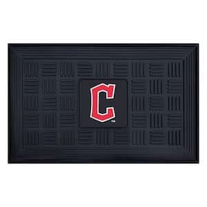 MLB Cleveland Guardians Black 19 in. x 30 in. Vinyl Indoor/Outdoor Door Mat