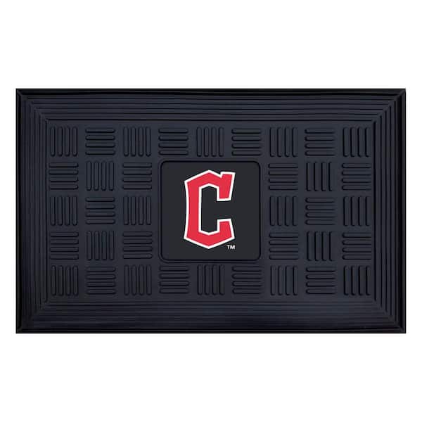 FANMATS MLB Cleveland Guardians Black 19 in. x 30 in. Vinyl Indoor/Outdoor Door Mat