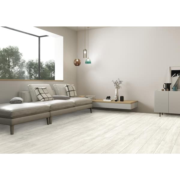 Claudio Blanco 8 in. x 47 in. Matte Porcelain Wood Look Floor and Wall Tile (375.84 sq. ft./Pallet)